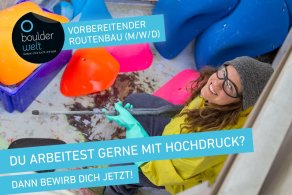 Stellenausschreibung vorbereitender Routenbau Griffwäscher Boulderhalle