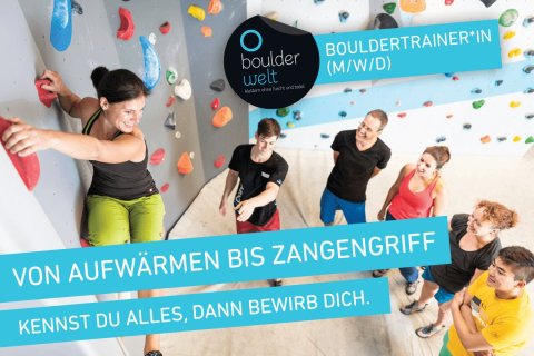 Wir bilden Dich aus zum Bouldertrainer! Egal ob für Boulderkurse, Kindergeburtstage, Firmenevents, künftig leitest Du unser Kursangebot an.